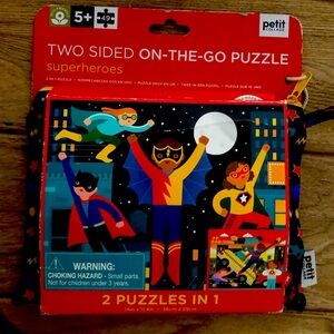 2 sided on the go travel puzzle